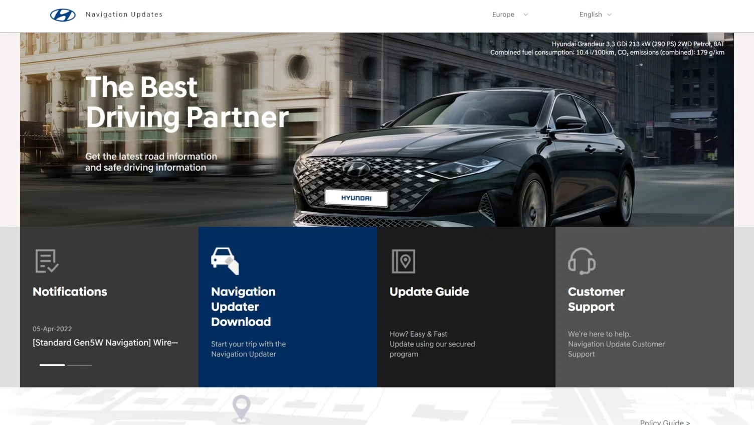 Hyundai portal za ažuriranje navigacije